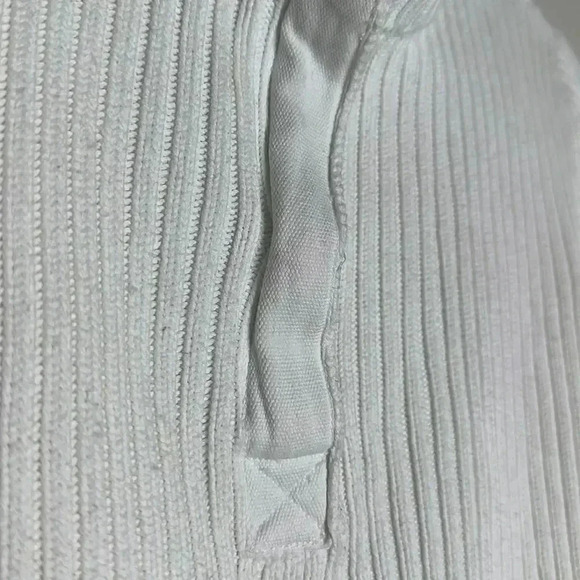 Tommy Hilfiger White Zip Front Sweater - Picture 6 of 9